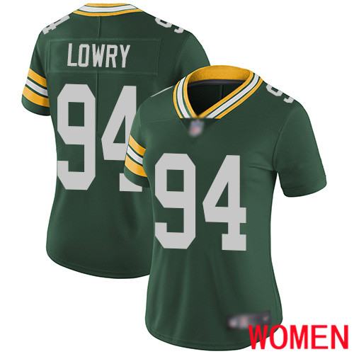 Green Bay Packers Limited Green Women #94 Lowry Dean Home Jersey Nike NFL Vapor Untouchable->green bay packers->NFL Jersey
